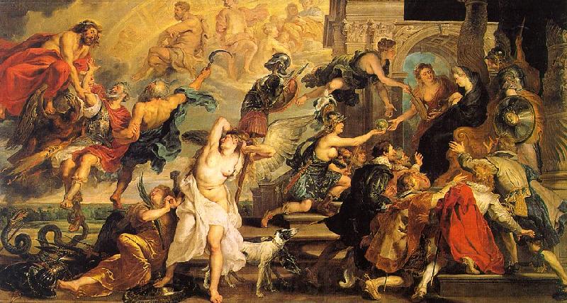 Peter Paul Rubens The Apotheosis of Henry IV and the Proclamation of the Regency of Marie de Medici on the 14th of May Spain oil painting art